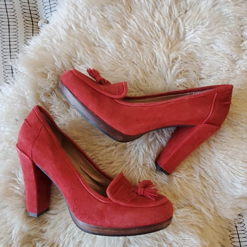 Sam Edelman suede tassel heels 8